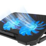 CB202 Cooling Pad For 12-17 Inch Laptops Gaming Notebook Dual USB Ports Adjustable Height RGB Laptop Cooling Pad Stand