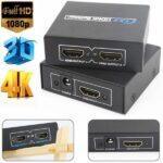 HDMI Splitter 1 in 2 Out — 2-Port Full HD HDMI Signal Amplifier for TV, Monitor & Projector - Image 2