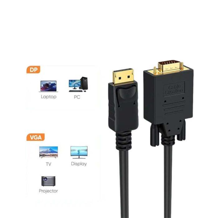 Displayport To Vga Cable 1.8m Dp Male To Vga Male Dp To Vga Cable - Image 3