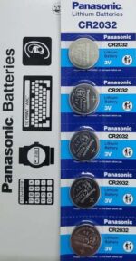 Original Panasonic CR2032 3 Volt Lithium Coin Battery On Tear Strip