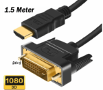 HDMI to DVI Cable (HDMI Male to DVI Male Cable) - Image 2