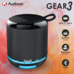 Audionic Gear 3 Bluetooth Portable Speaker with RGB Lights, FM Radio, USB & MicroSD Card Support