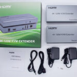 4K 120M KVM IP Extender – HDMI Over CAT6 LAN with USB Keyboard & Mouse Support, IR Remote, Full HD 4K@60Hz Transmission