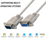 DB9 RS232 Serial Cable Male to Female – 9 Pin COM Port Extension Cable - Image 2