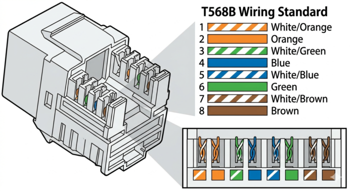 Corning Volition Cat6 RJ45 Keystone Jack UTP Ethernet LAN Network Connector K6 Wall Plate Module - Image 4