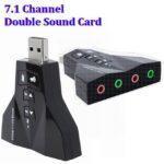 USB Sound Card Dual Output 7.1 Channel USB Sound Adapter with 2 Stereo Output Jack & Microphone-Input Jack audio Splitter Dual audio splitter - Image 2