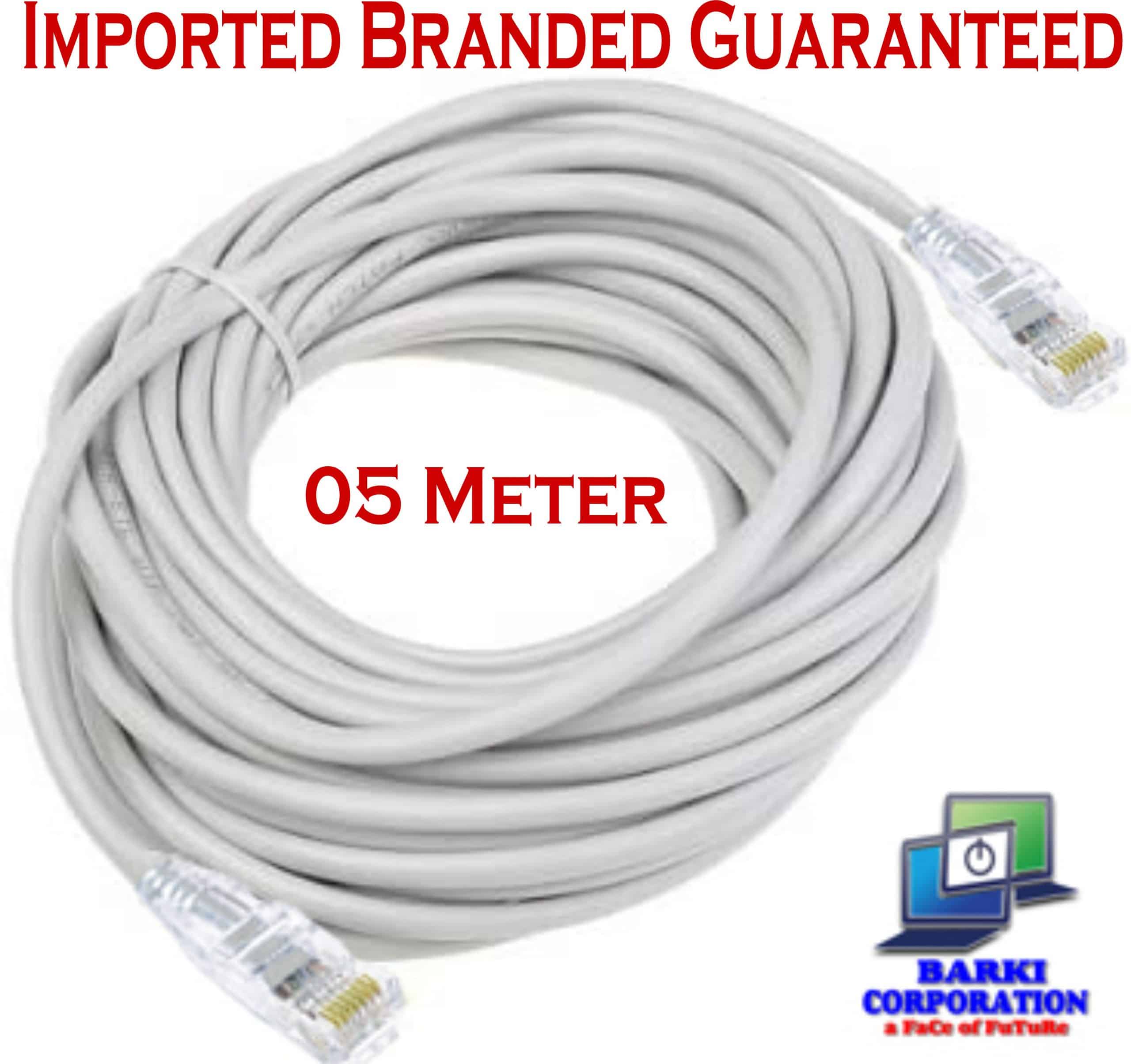 Ethernet-cable-05-Meter-scaled-1.jpg 5 Meter Branded OEM Ethernet Cable / Network Cable / Lan Cable Enhanced Patch cord 24awg 4pair utp 8 Cable (Multi Colors) Refurbished - Image 1