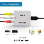 AV to HDMI Converter 1080P – RCA to HDMI Scaler | Composite AV CVBS to HDMI Adapter for TV, Projector, DVD, VCR, Camera