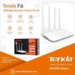 TENDA F6 300MBPS 4 ANTENNA ROUTER 4 PORT WIFI-N WIRELESS - Image 2