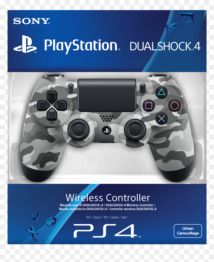 614-6142183_ps4-camo-controller-in-box-hd-png-download PS4 Wireless Controller for PlayStation 4 – DualShock 4 Wireless Gamepad - Image 1